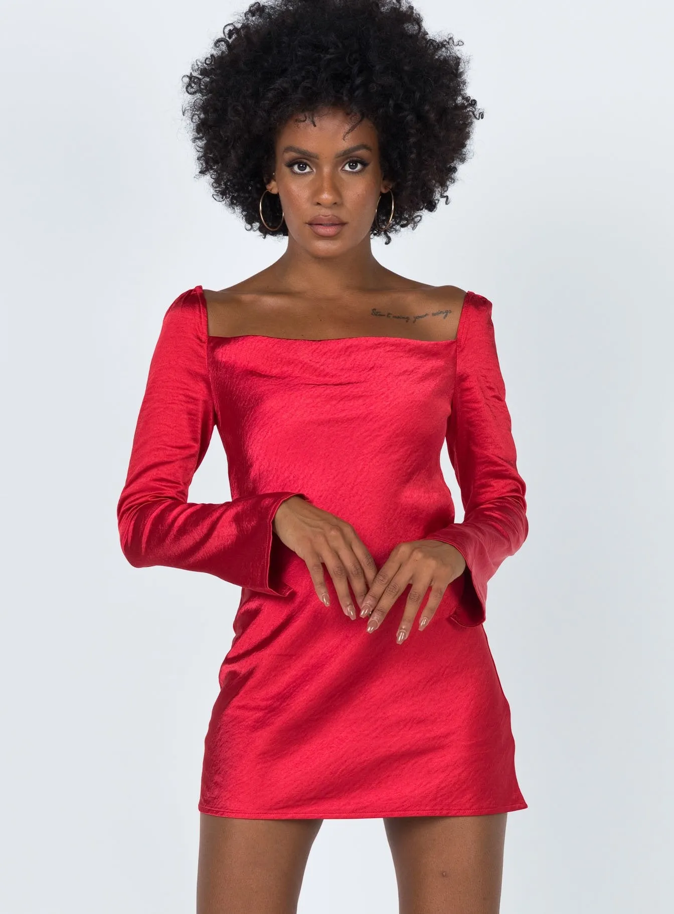 Star Power Mini Dress Red