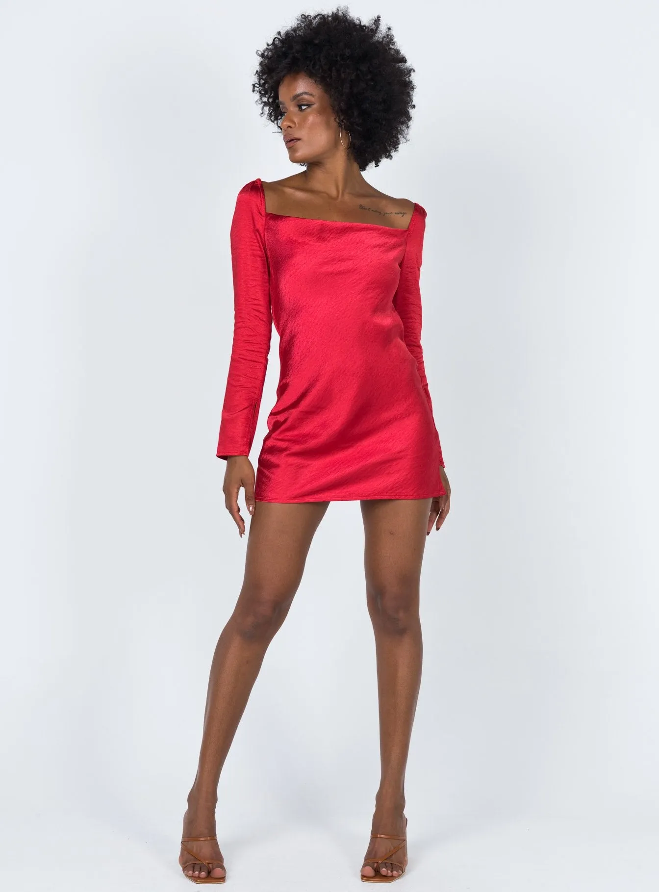 Star Power Mini Dress Red