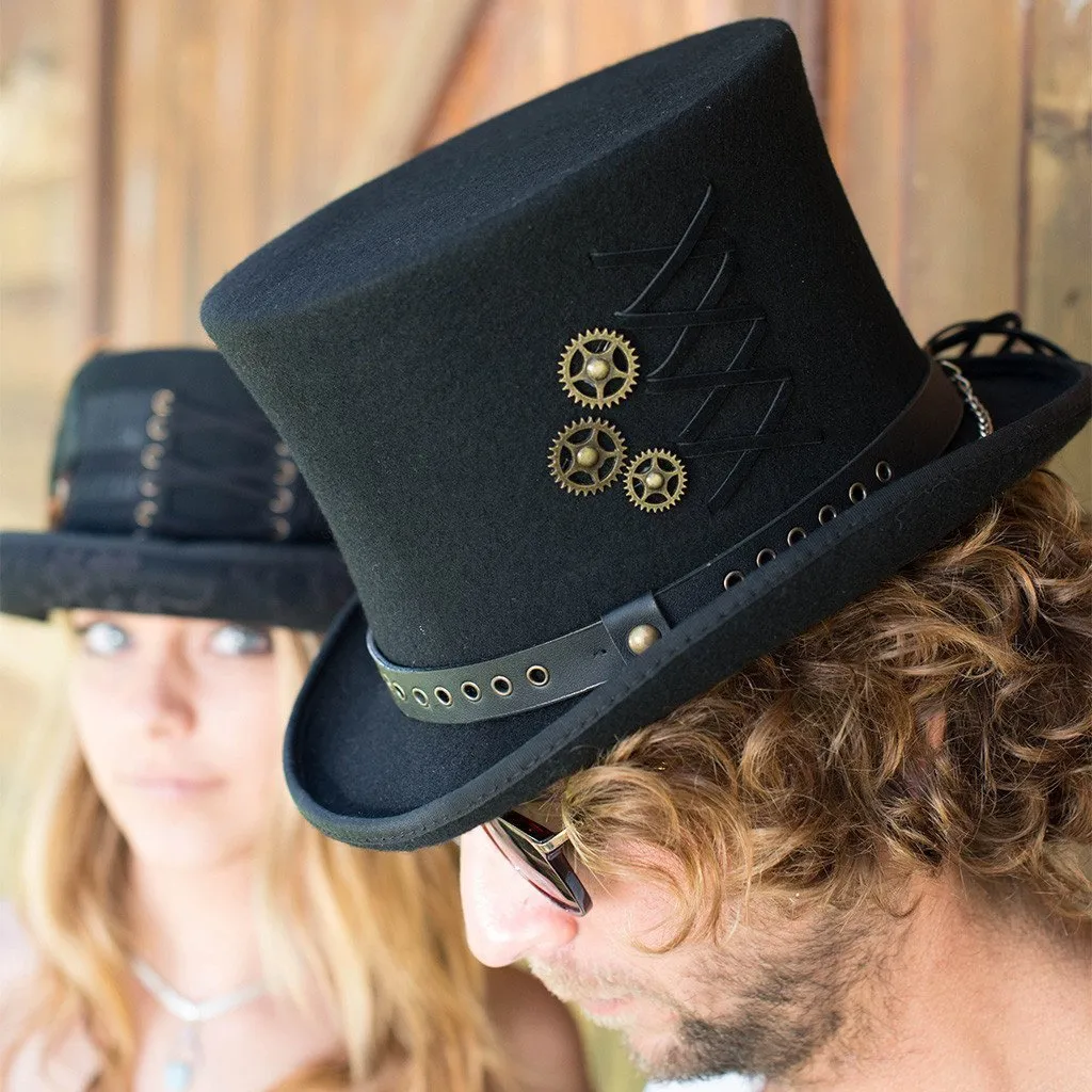 Steampunk Wool Top Hat