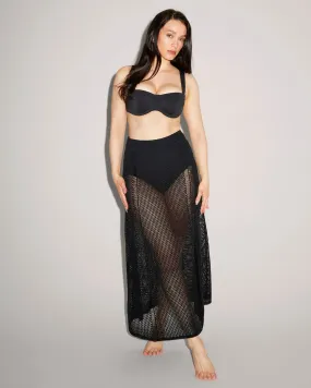 Stitchy Maxi Skirt - Black