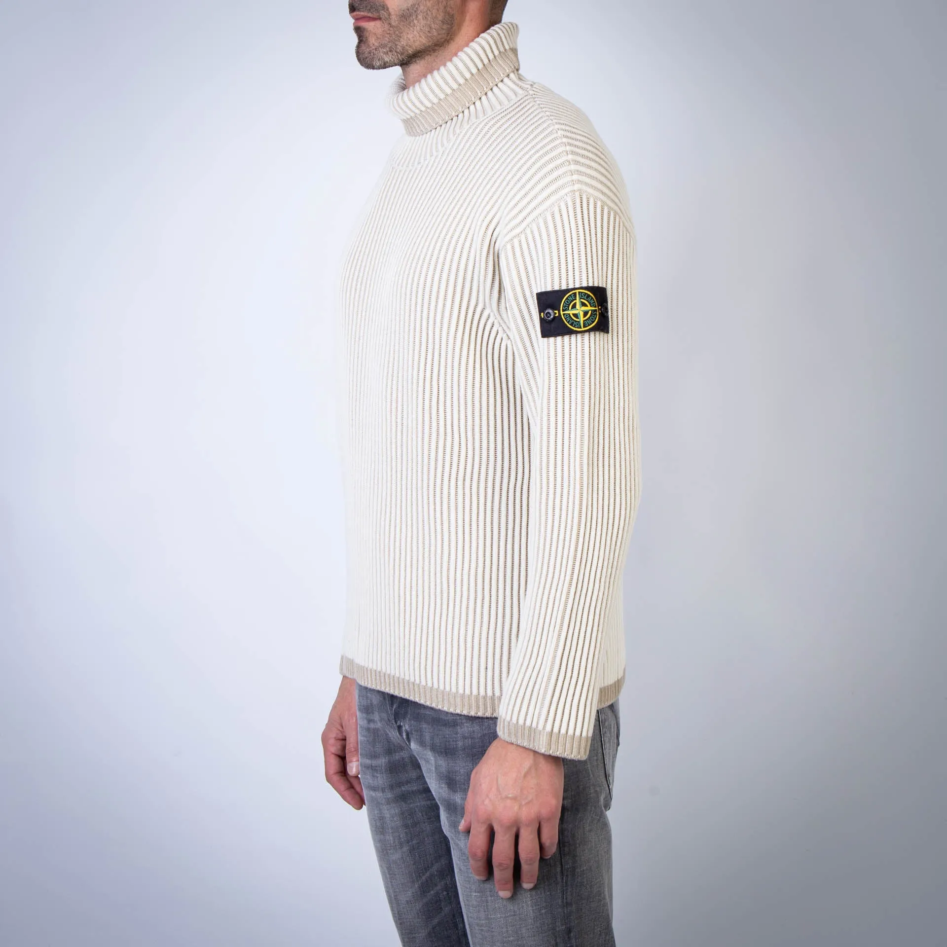 STONE ISLAND SWEATER 8115551C1 V0099 IVORY