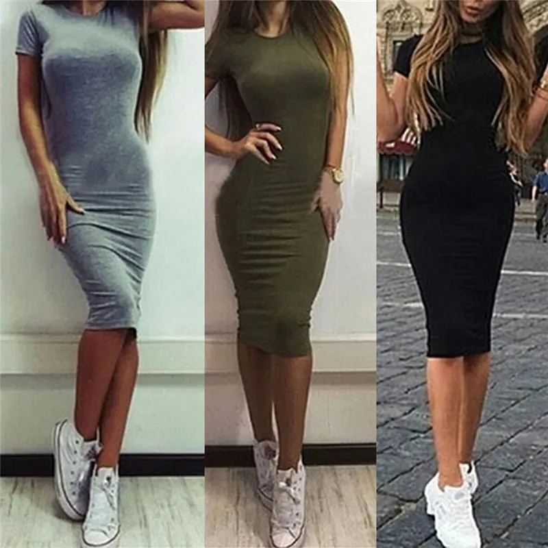 Summer Dresses For Women Office Dress Short Sleeve