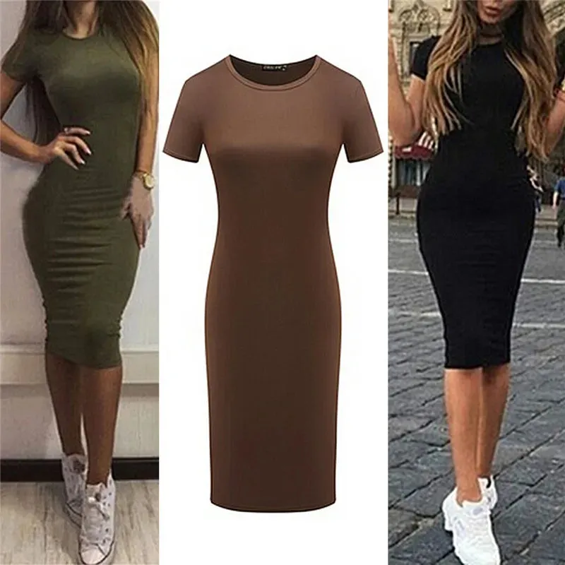 Summer Dresses For Women Office Dress Short Sleeve