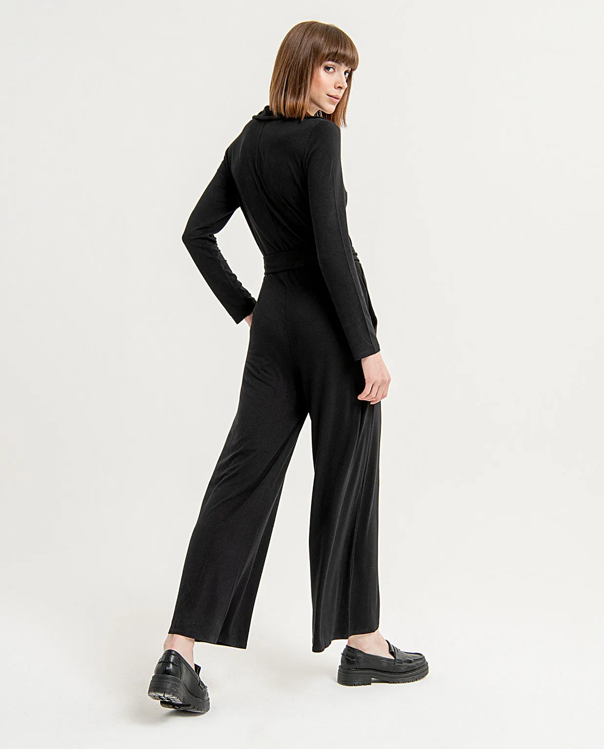 Surkana v-neck jumpsuit with buttons