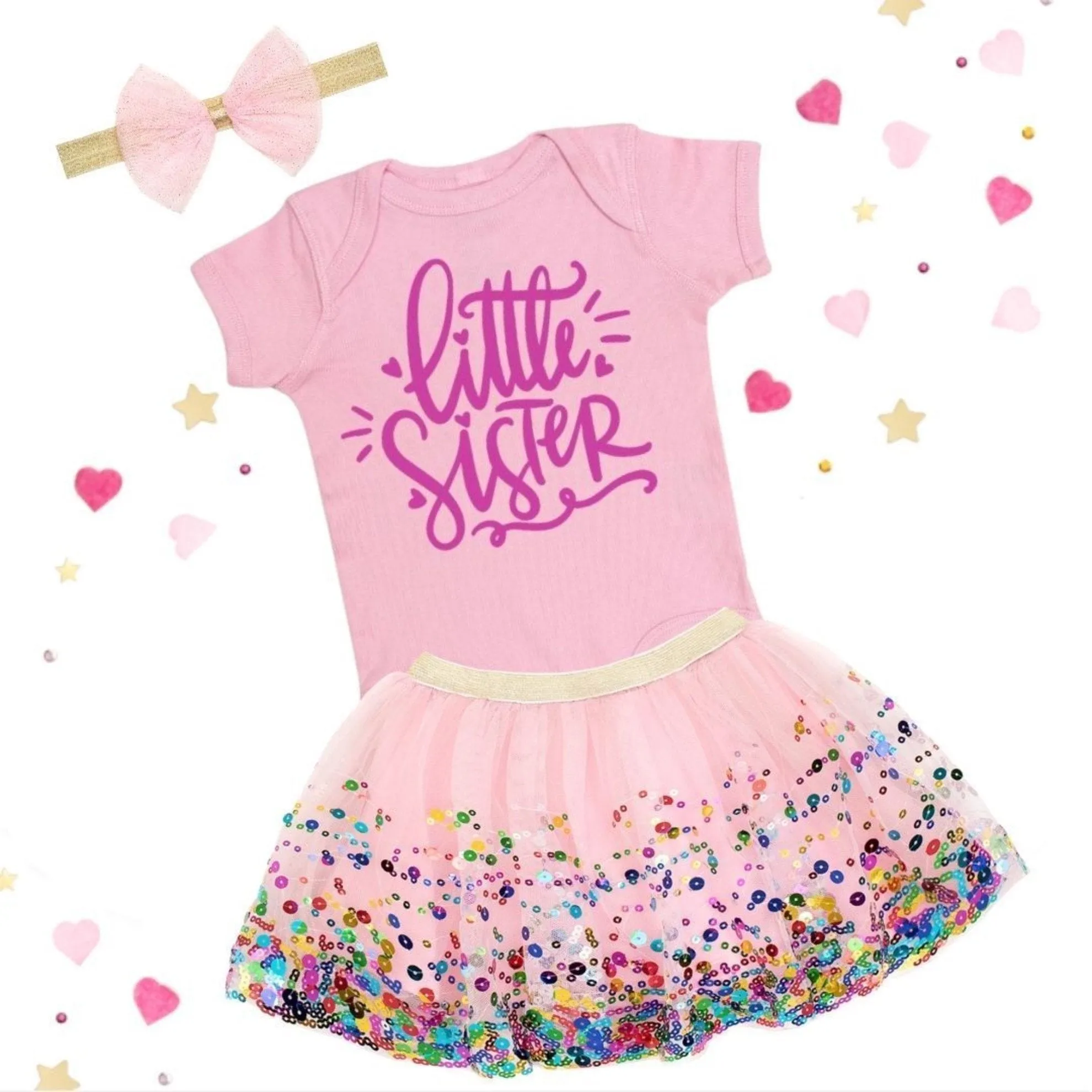 Sweet Wink Girls Pink Confetti Tutu Skirt