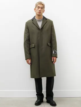 Tailored Coat Wool Blend Green Melange