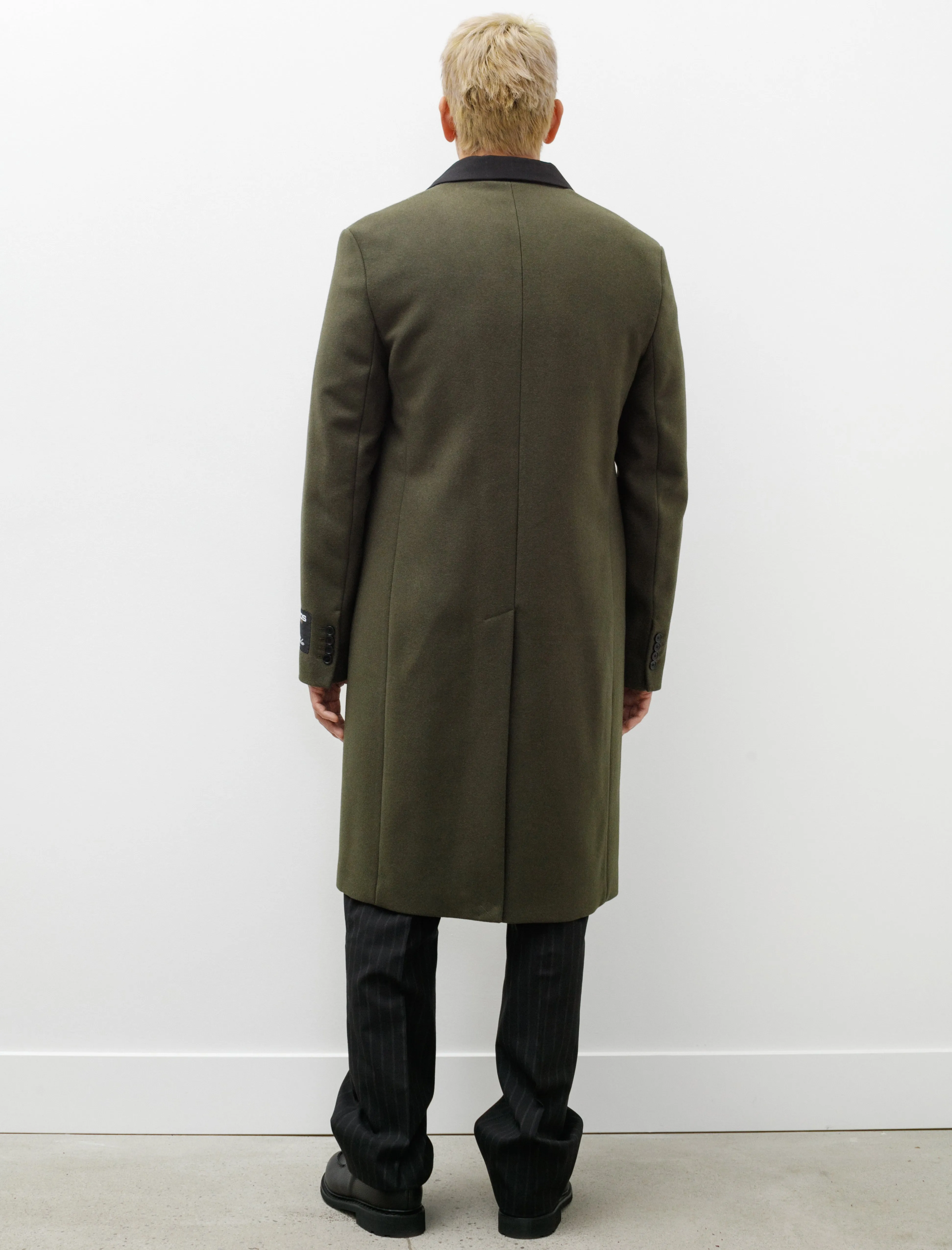 Tailored Coat Wool Blend Green Melange