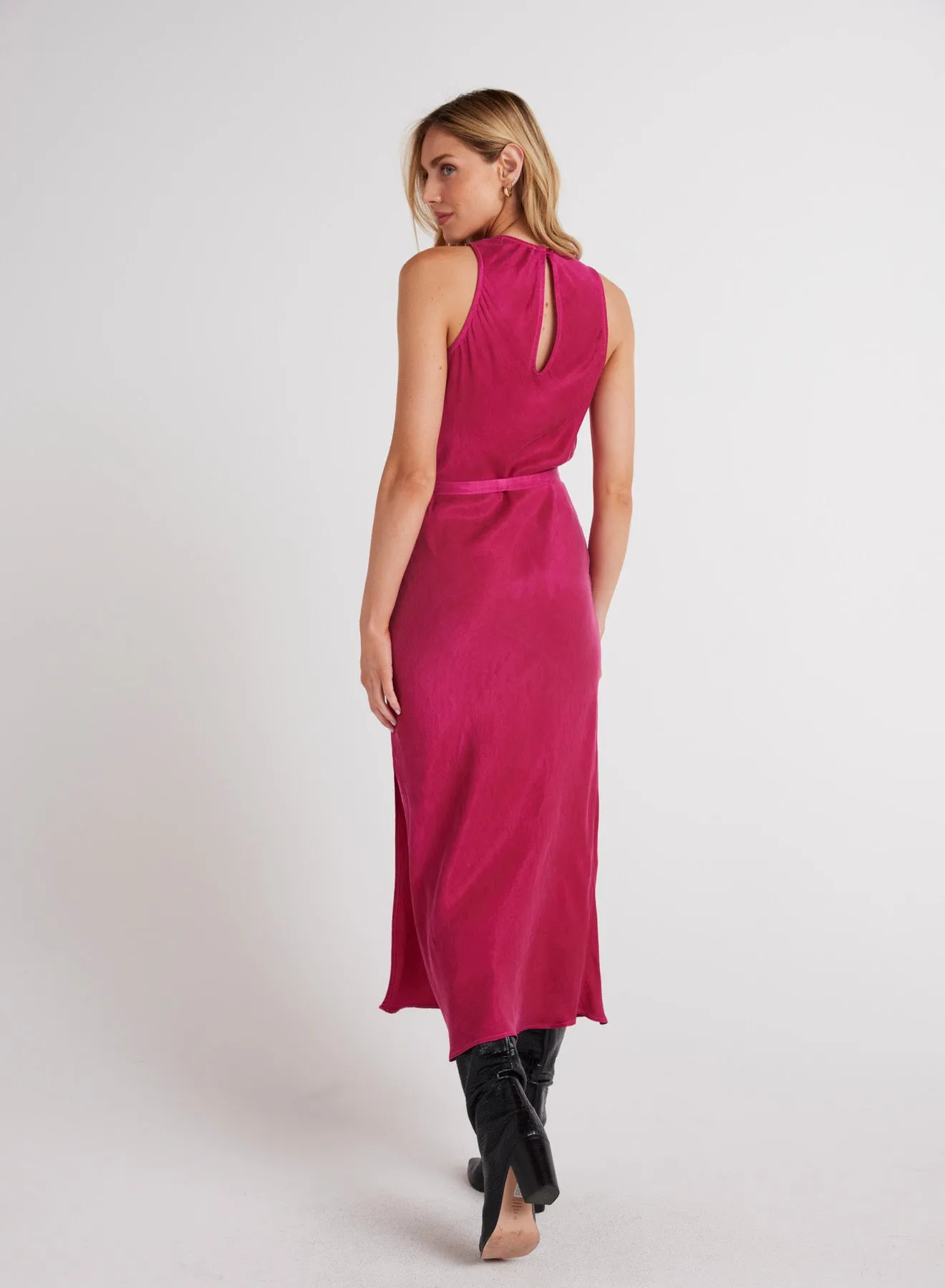 Tank Slip Dress - Fuchsia Berry