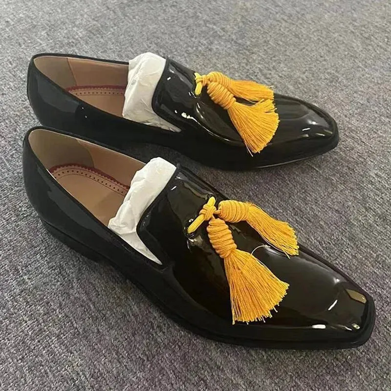 TEEK - Black Patent Leather Tassel Loafers