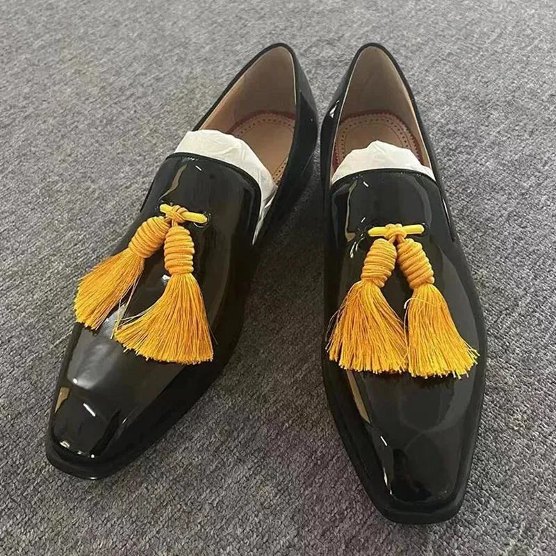 TEEK - Black Patent Leather Tassel Loafers