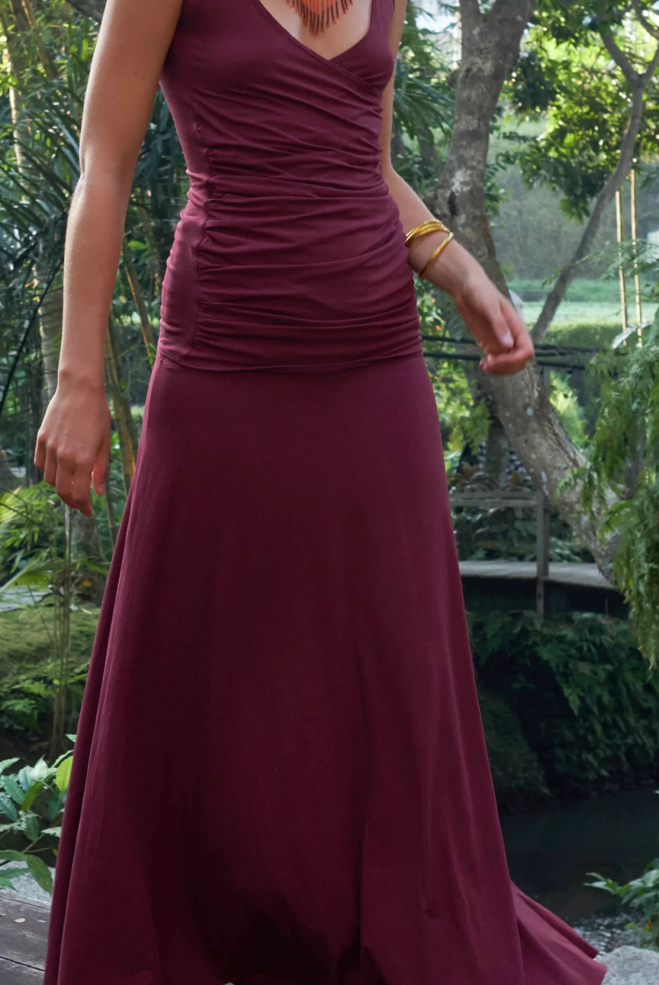 THAI SKIRT BURGUNDY