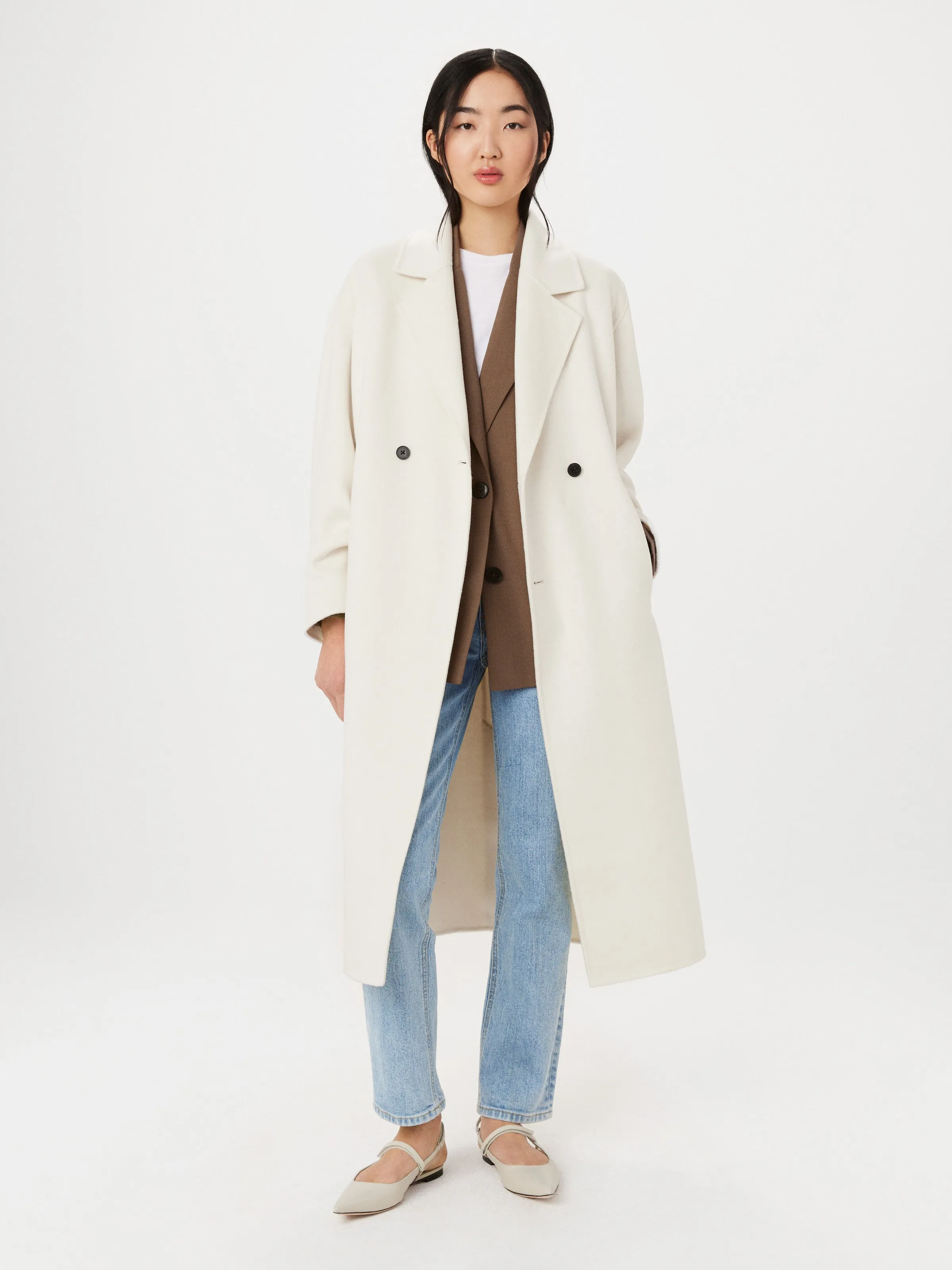 The Margaret Wool Blend Top Coat in Fog