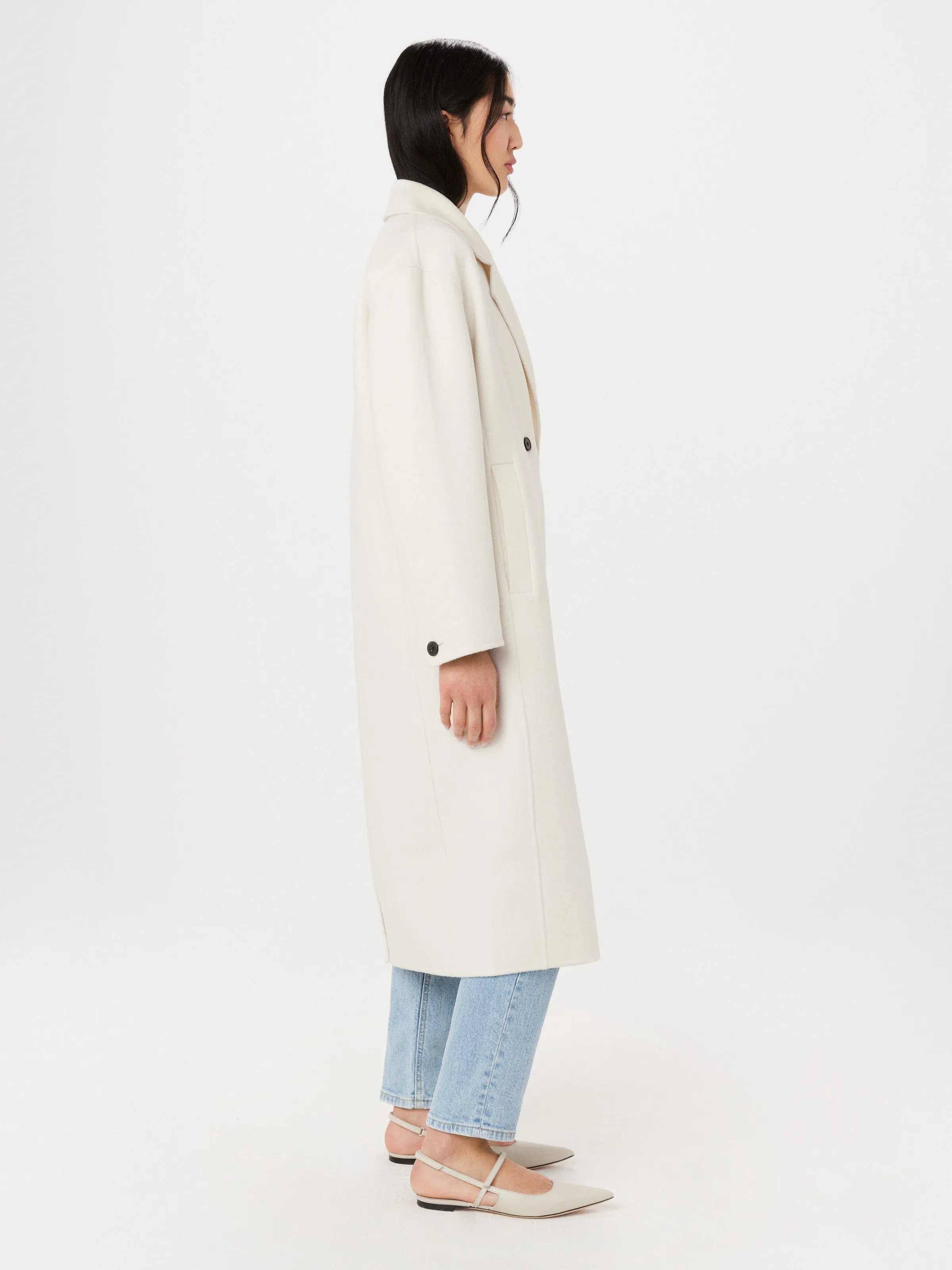 The Margaret Wool Blend Top Coat in Fog