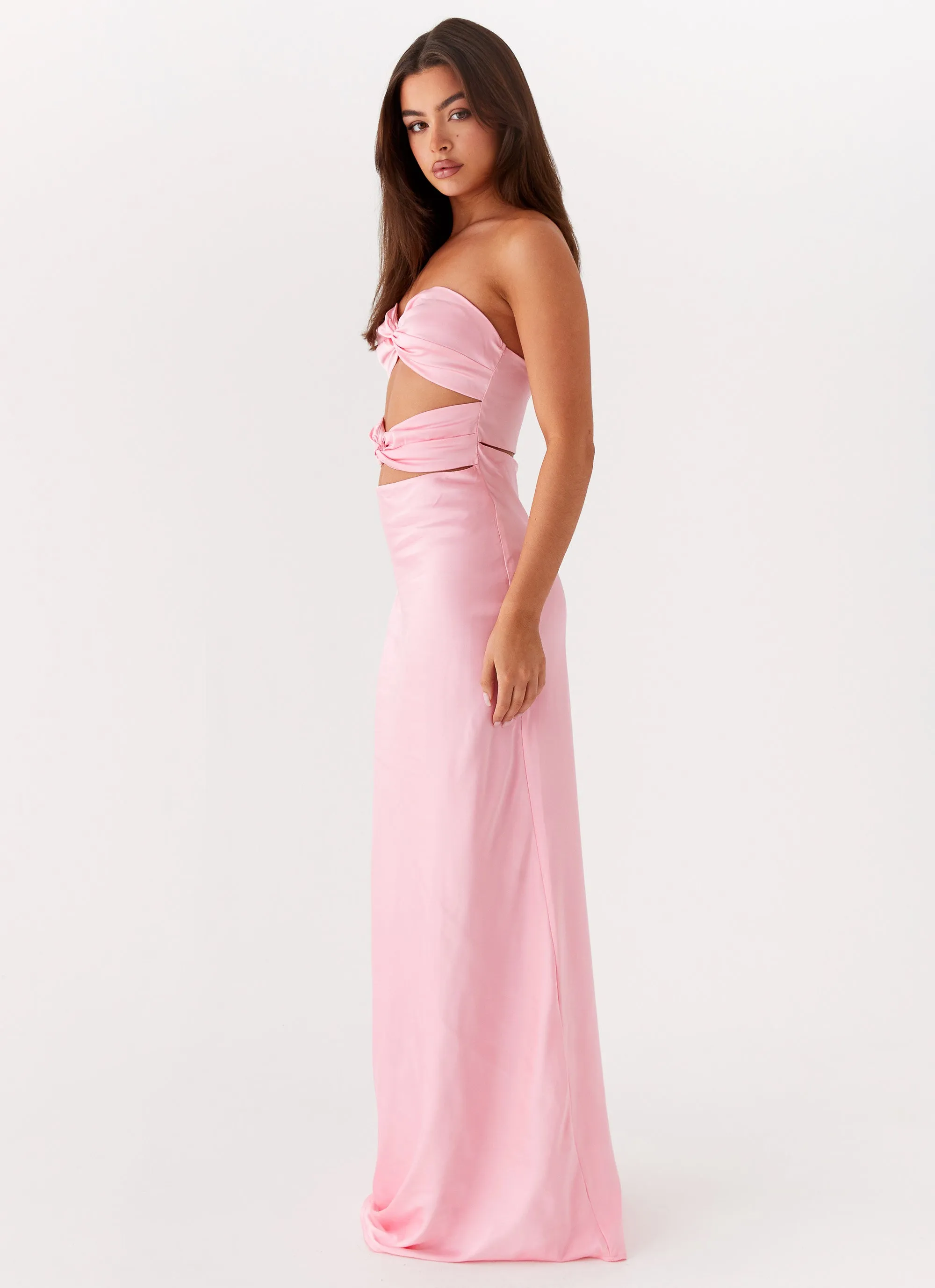 Tianna Strapless Maxi Dress - Pink