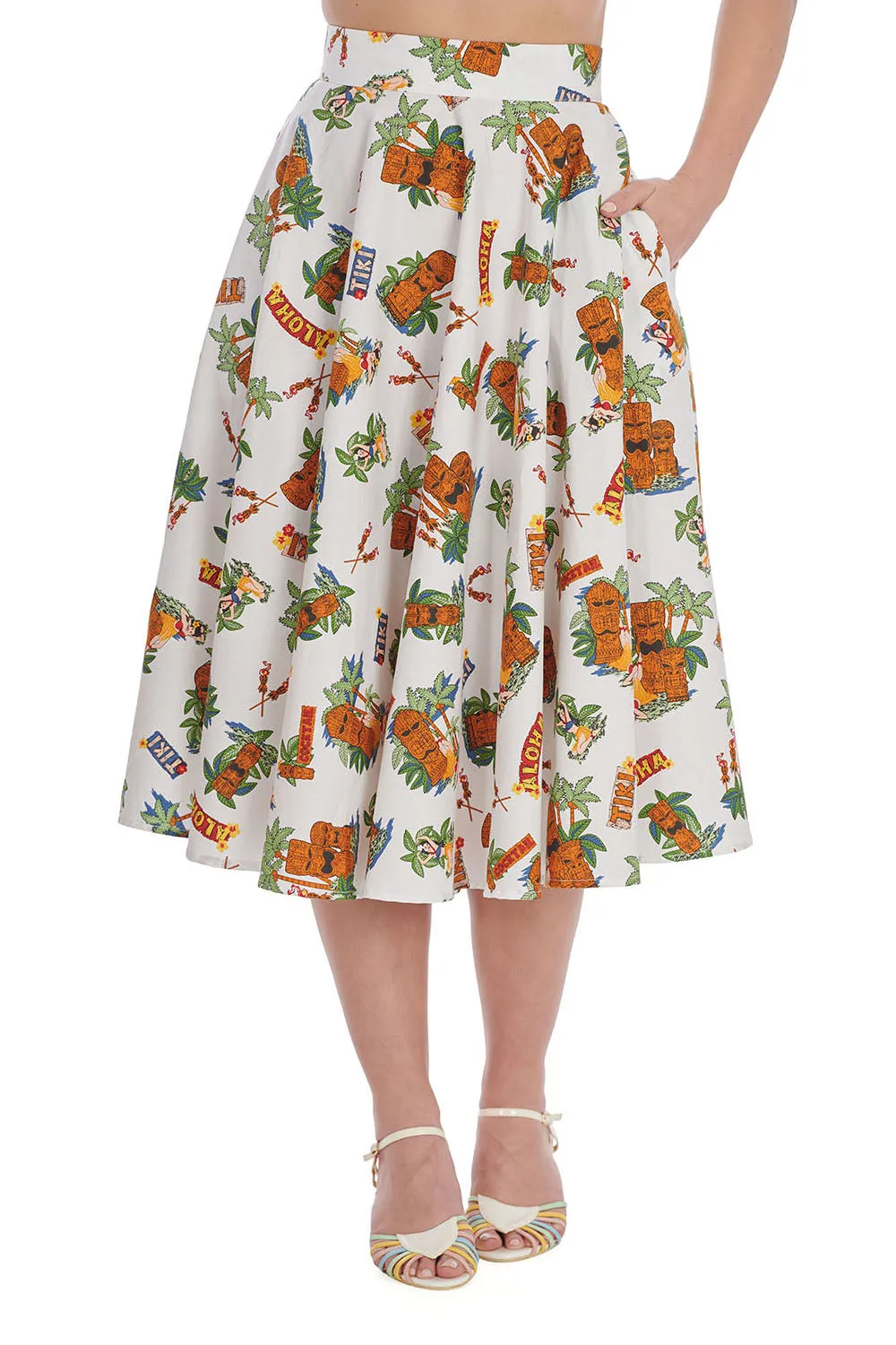 Tiki Club Swing Skirt by Banned