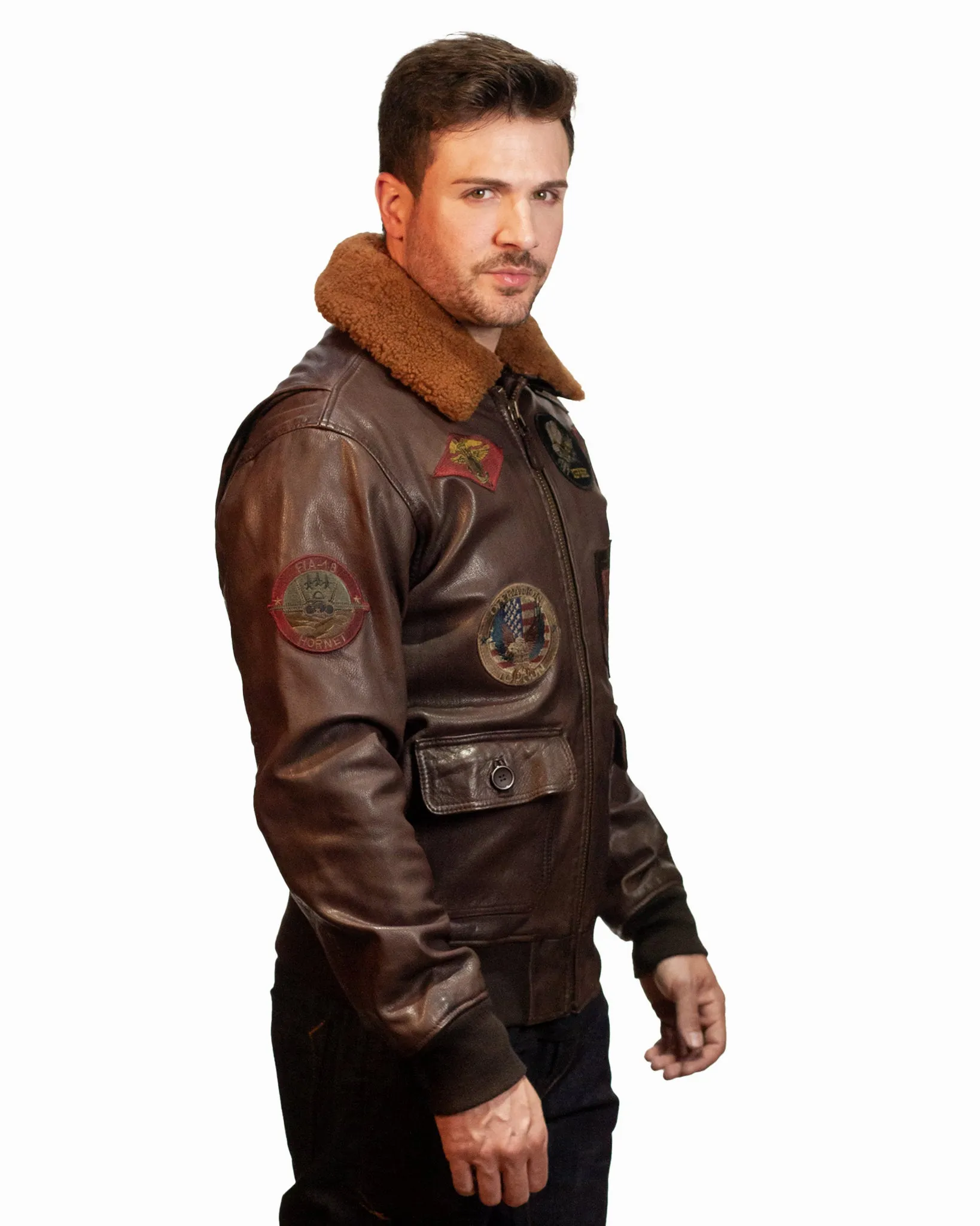 TOP GUN® SUPER VINTAGE OFFICIAL SIGNATURE SERIES LEATHER JACKET