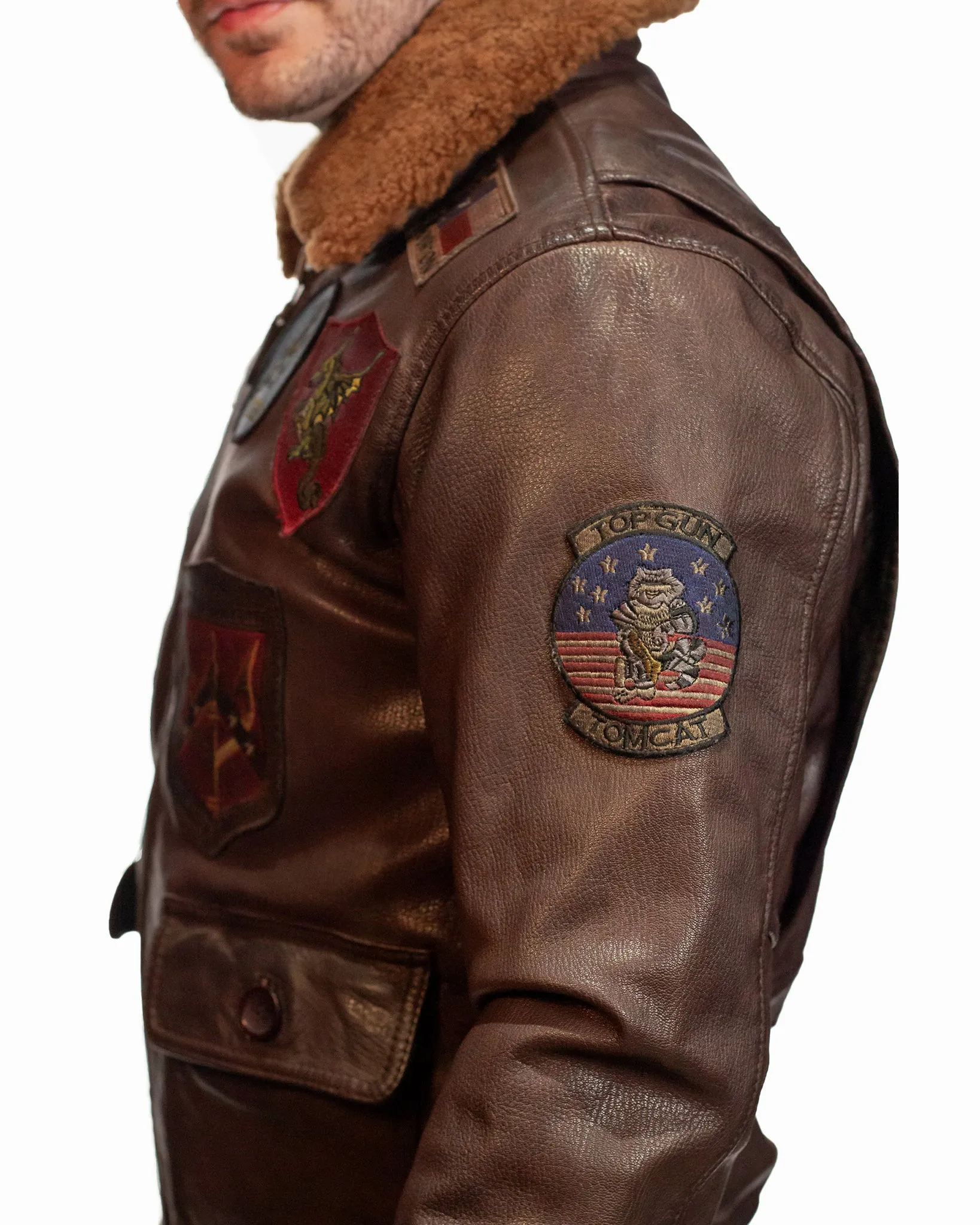 TOP GUN® SUPER VINTAGE OFFICIAL SIGNATURE SERIES LEATHER JACKET