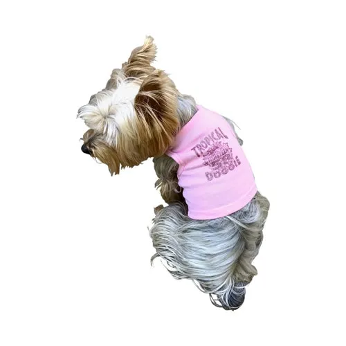 Tropical Dog Tank Top in Pink