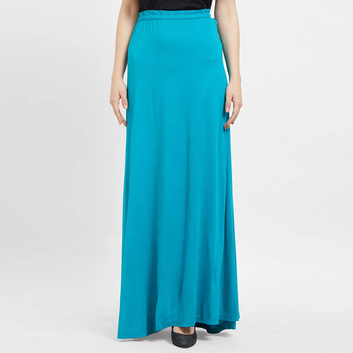 Turq Solid Long Skirt