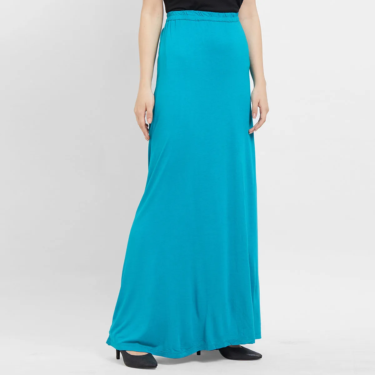 Turq Solid Long Skirt