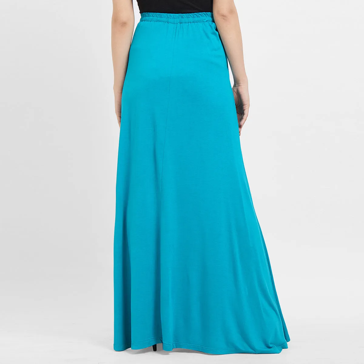 Turq Solid Long Skirt