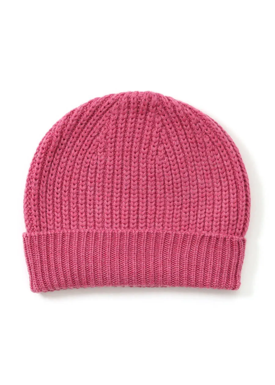 Uimi Ernest Fisherman's Rib Beanie Raspberry