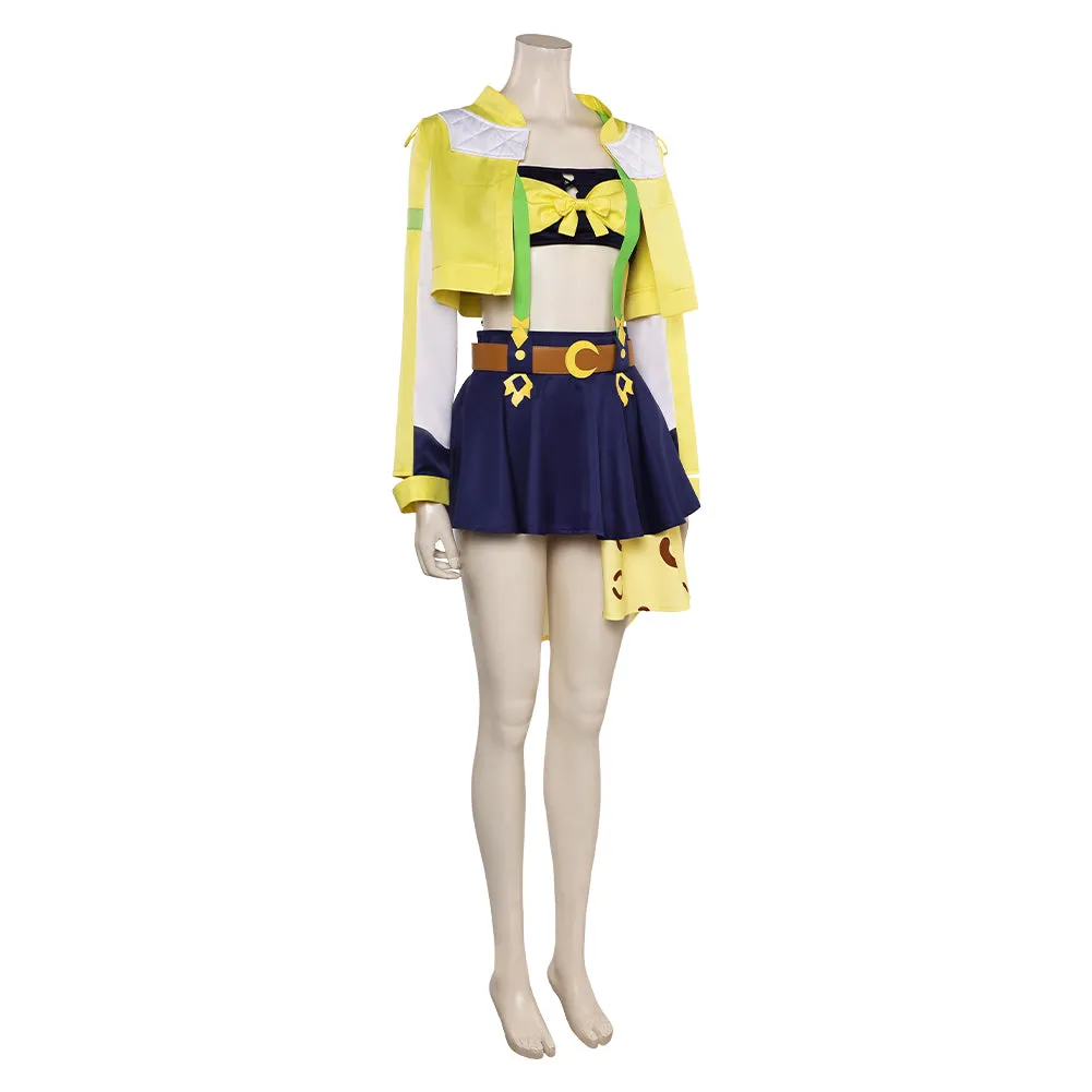 Uma Musume Pretty Derby Jungle Pocket Women Yellow Outfit Party Carnival Halloween Cosplay Costume