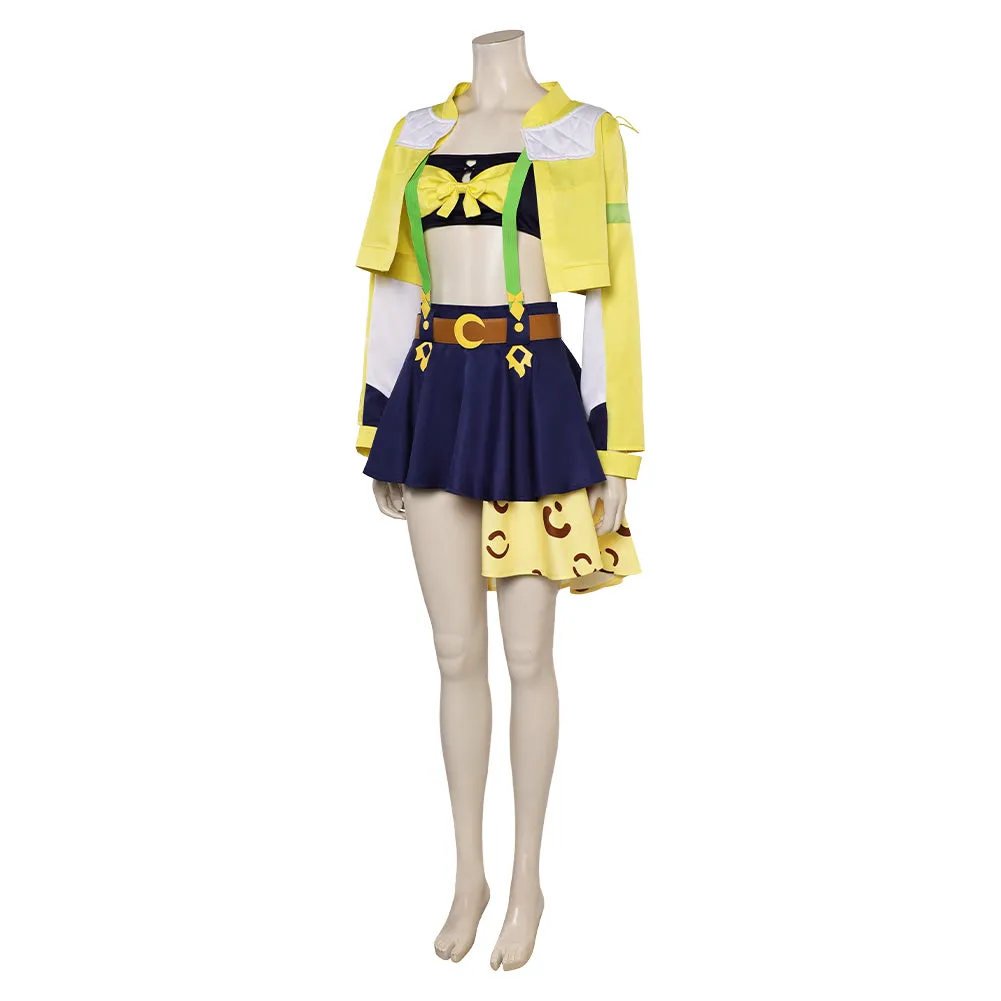 Uma Musume Pretty Derby Jungle Pocket Women Yellow Outfit Party Carnival Halloween Cosplay Costume