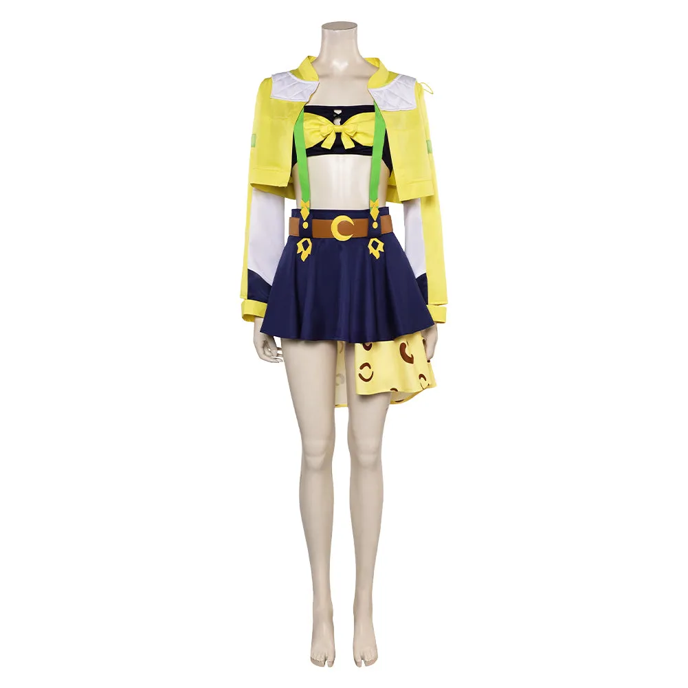 Uma Musume Pretty Derby Jungle Pocket Women Yellow Outfit Party Carnival Halloween Cosplay Costume