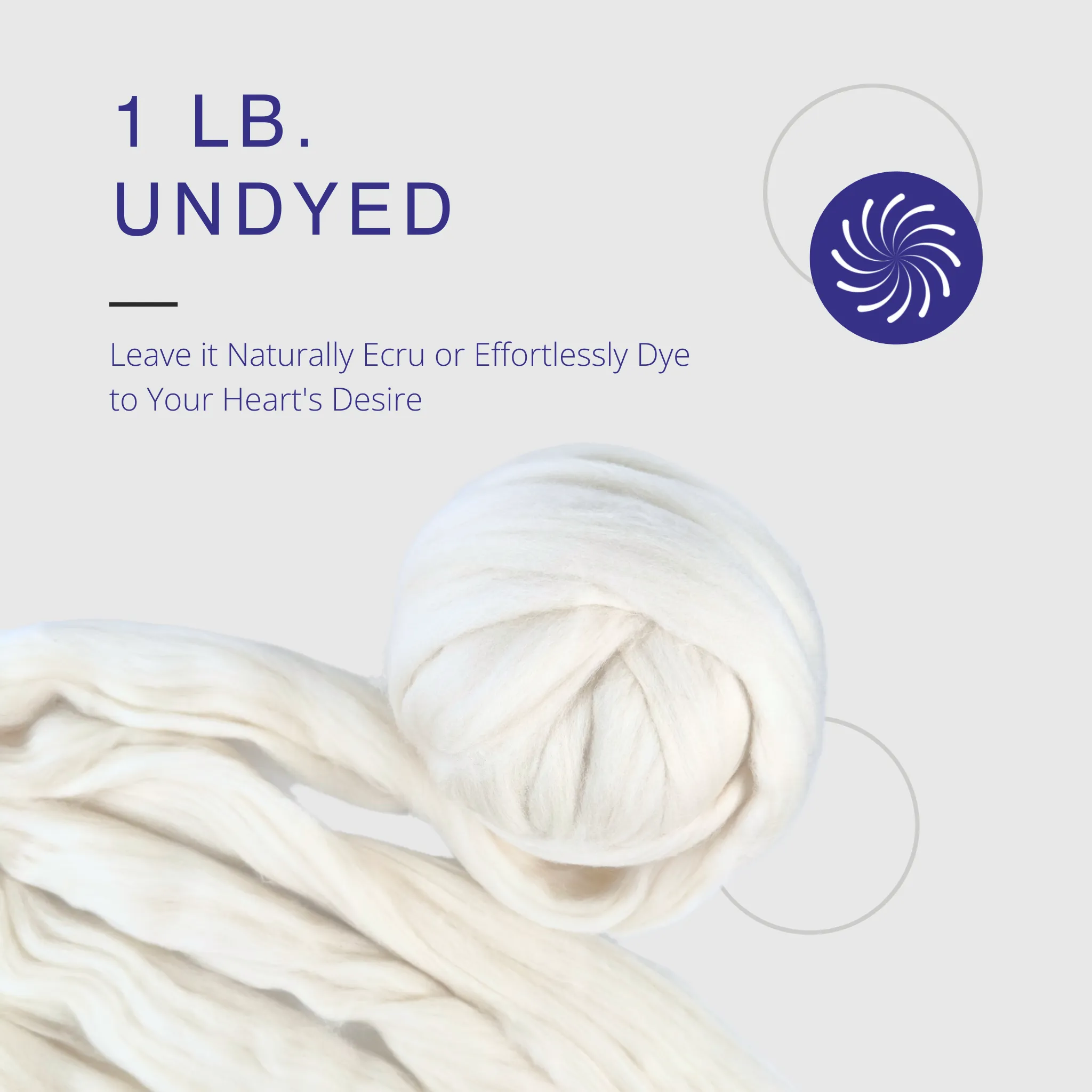 Undyed Merino Wool Roving Top