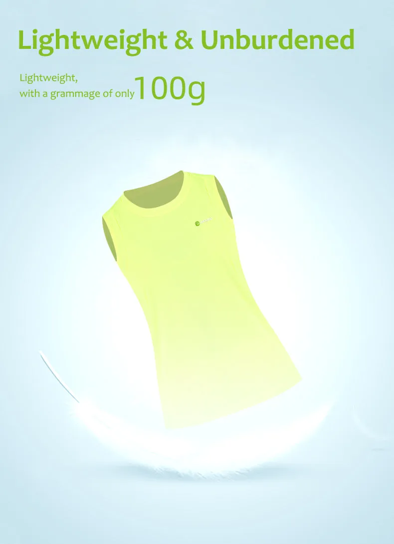 Unisex Crewneck Fluorescent Green Running Sports Vest