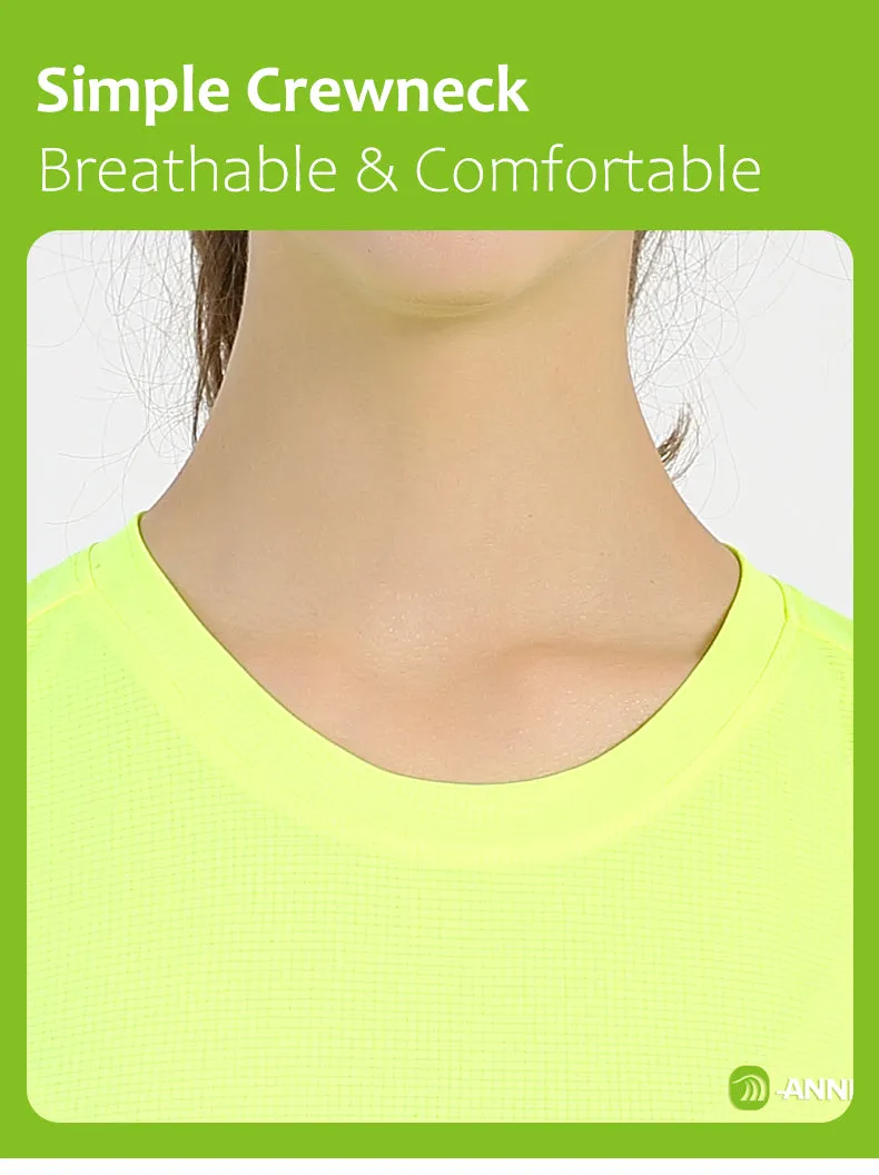 Unisex Crewneck Fluorescent Green Running Sports Vest