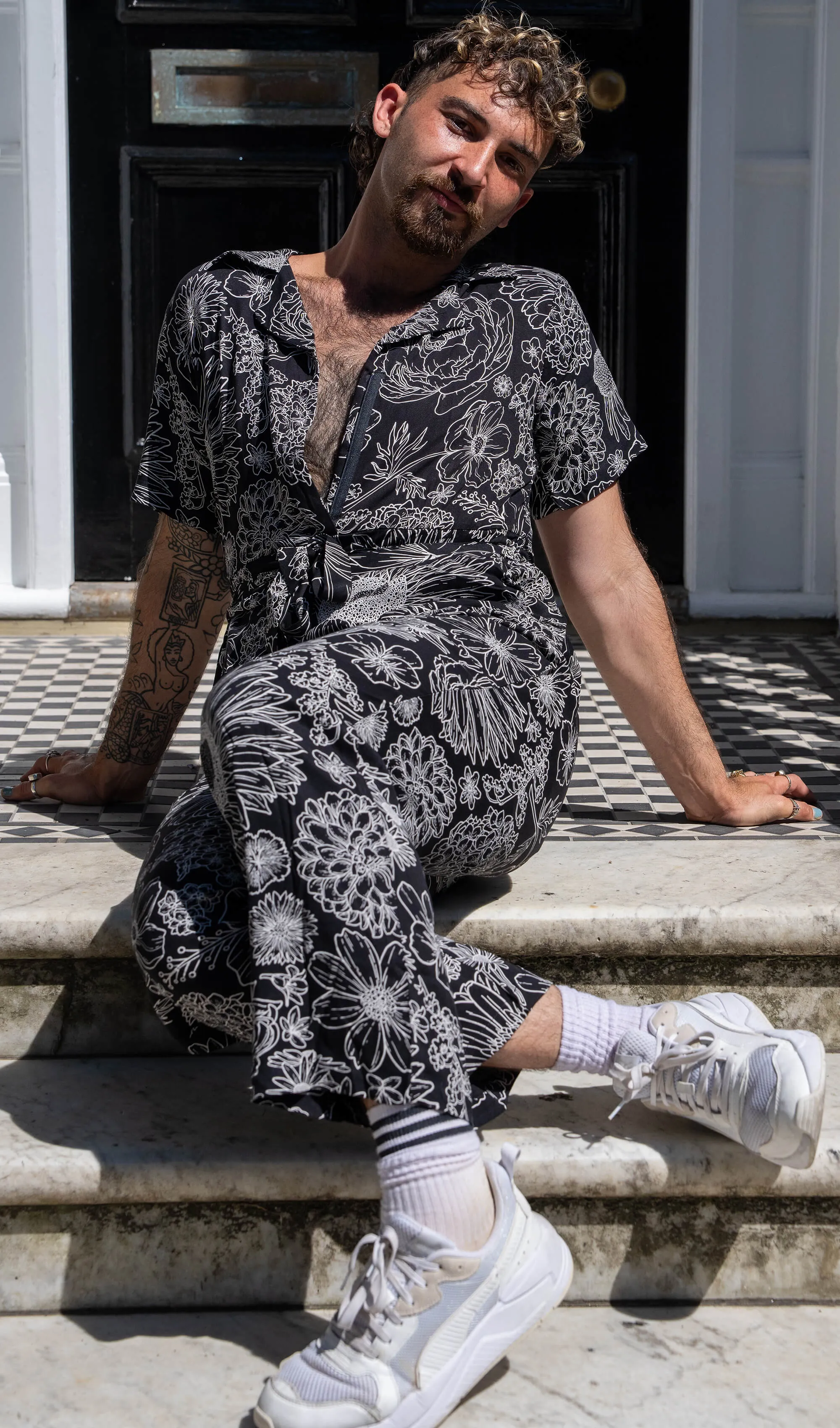 Unisex Floral Jumpsuit