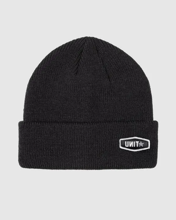 Unit 2022 Mens Headwear Beanie Clinx Black