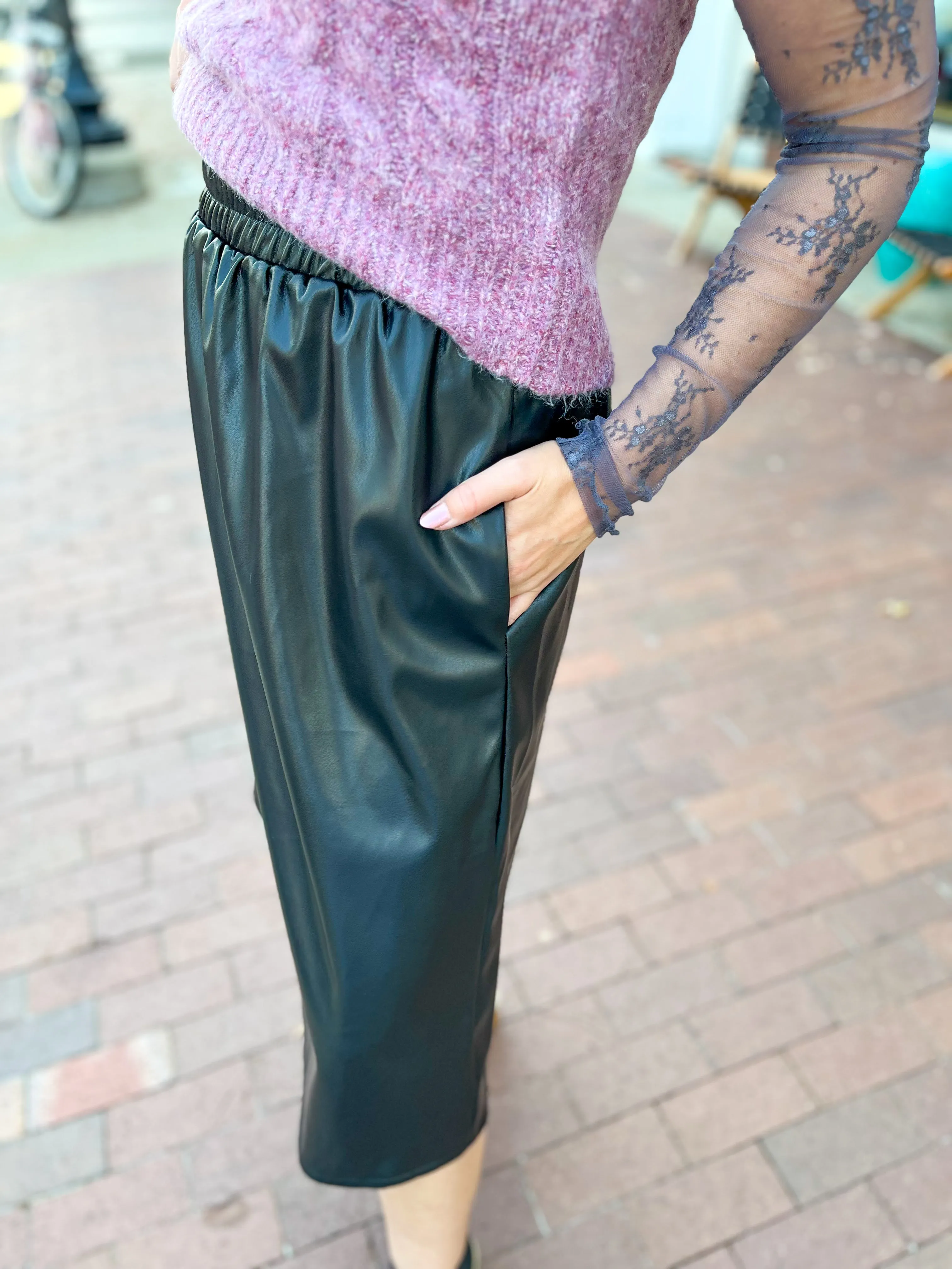 Vegan Leather Skirt