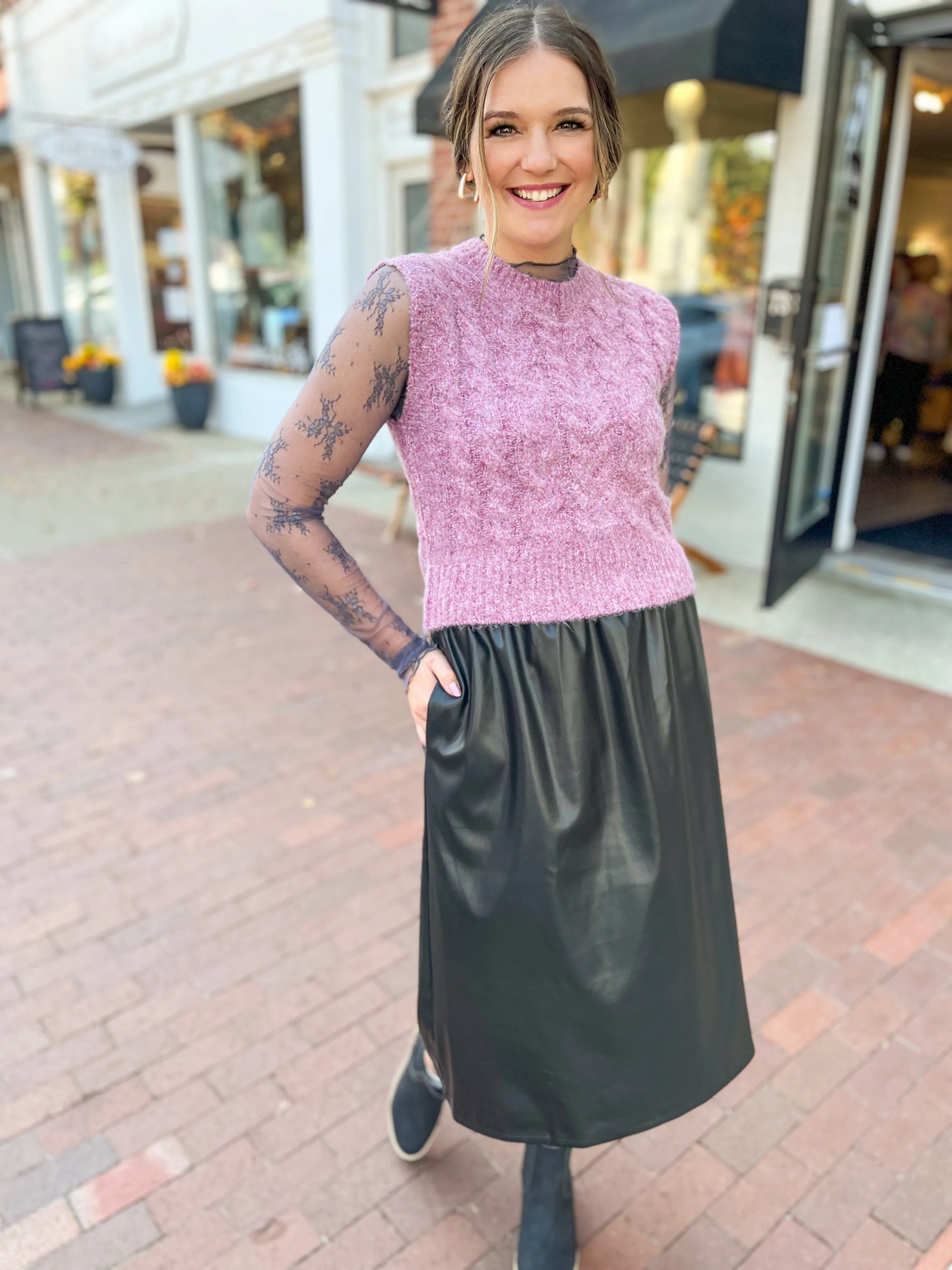 Vegan Leather Skirt