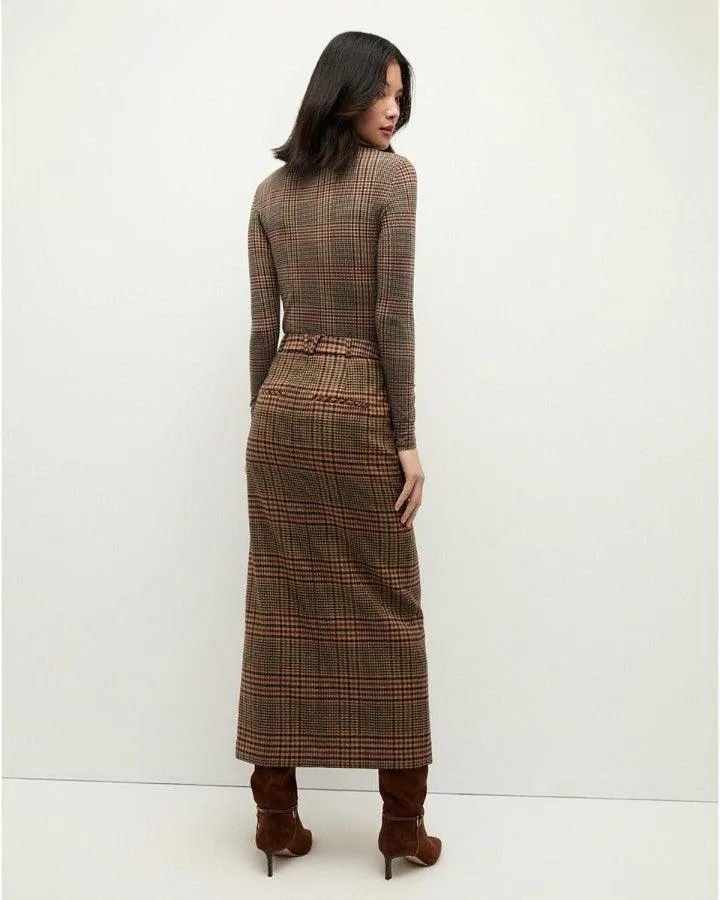 Veronica Beard Plaid Turtleneck Top