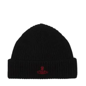 Vivienne Westwood Black Knit Sporty Beanie