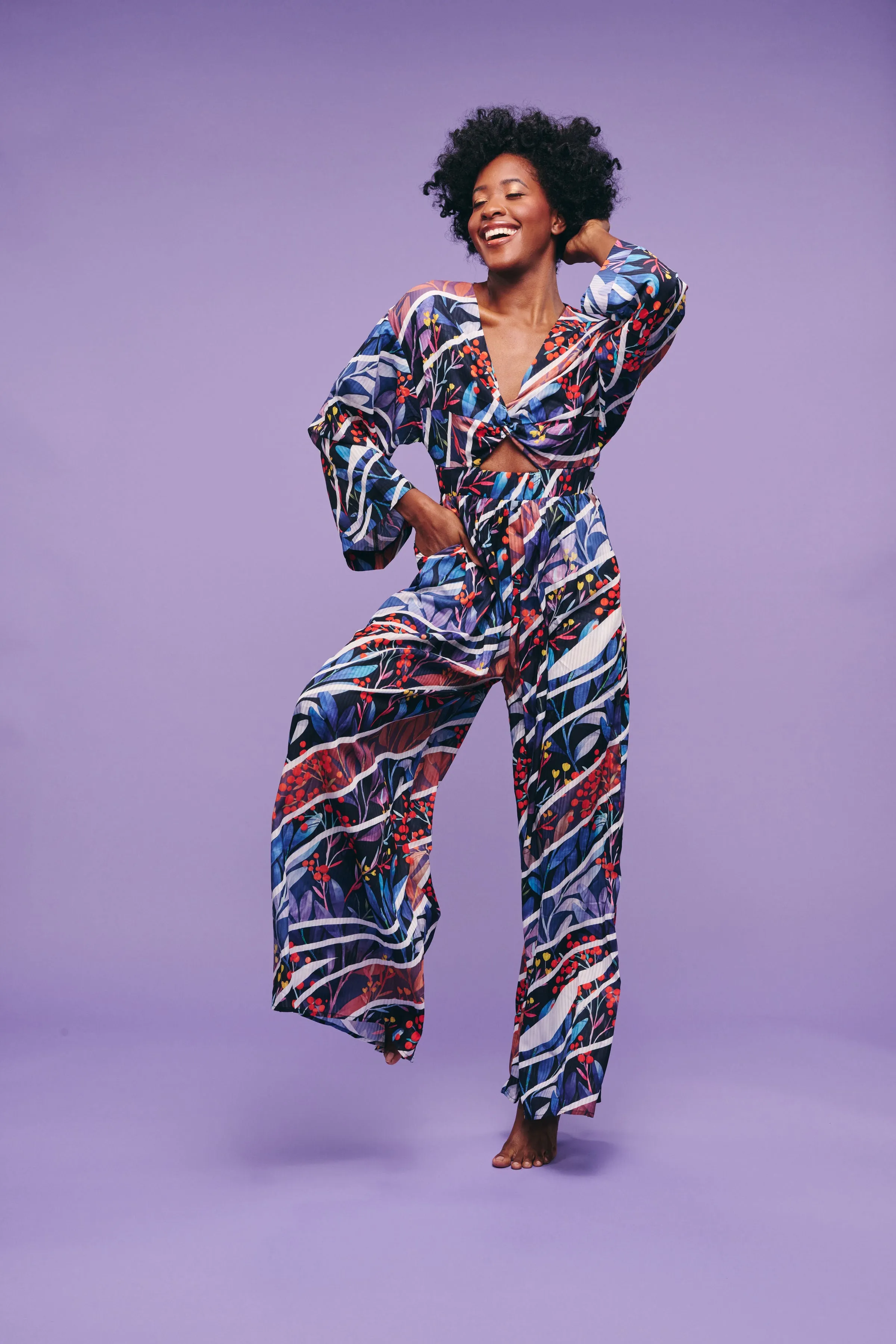 “Waiting for Me” front twist jumpsuit