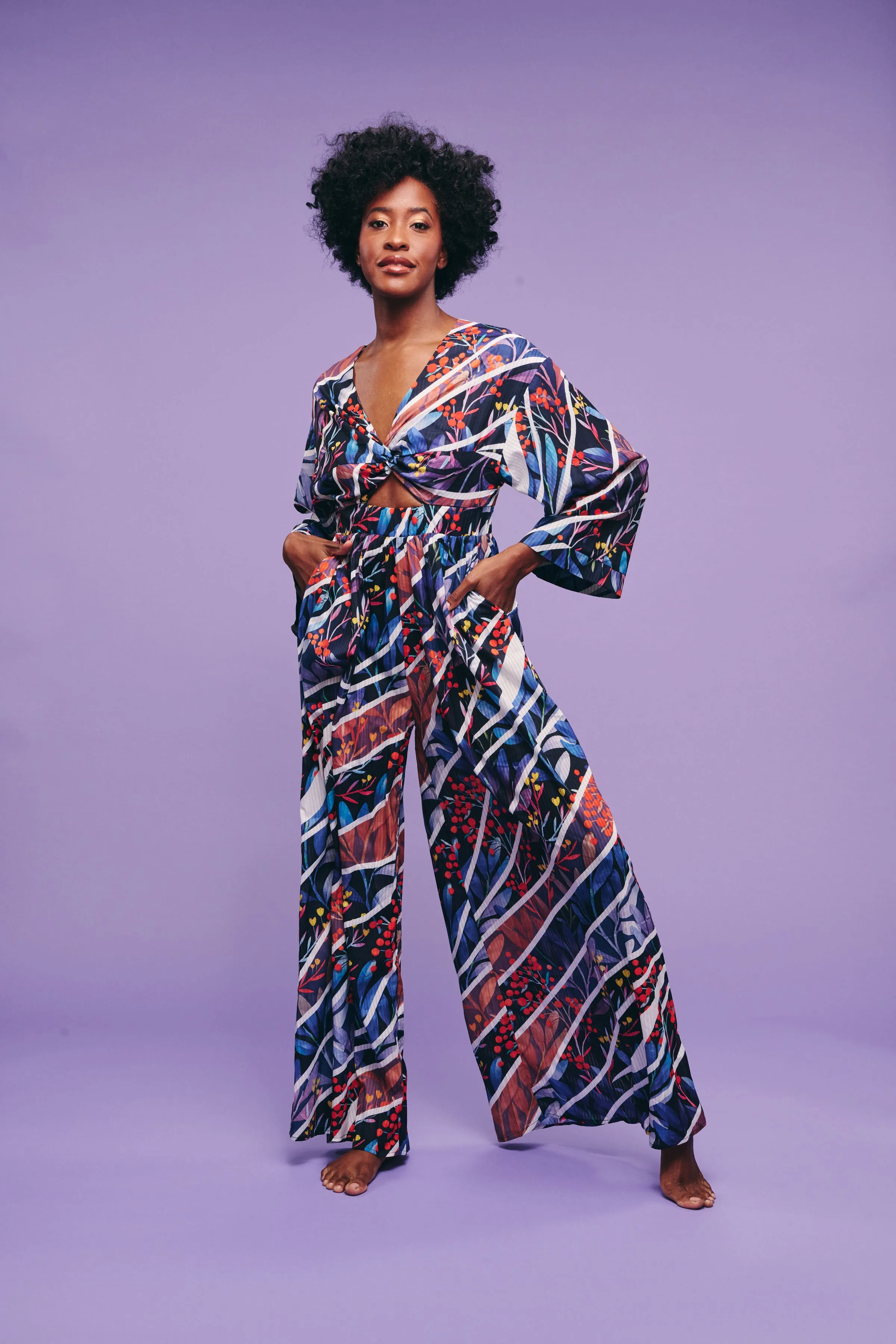 “Waiting for Me” front twist jumpsuit