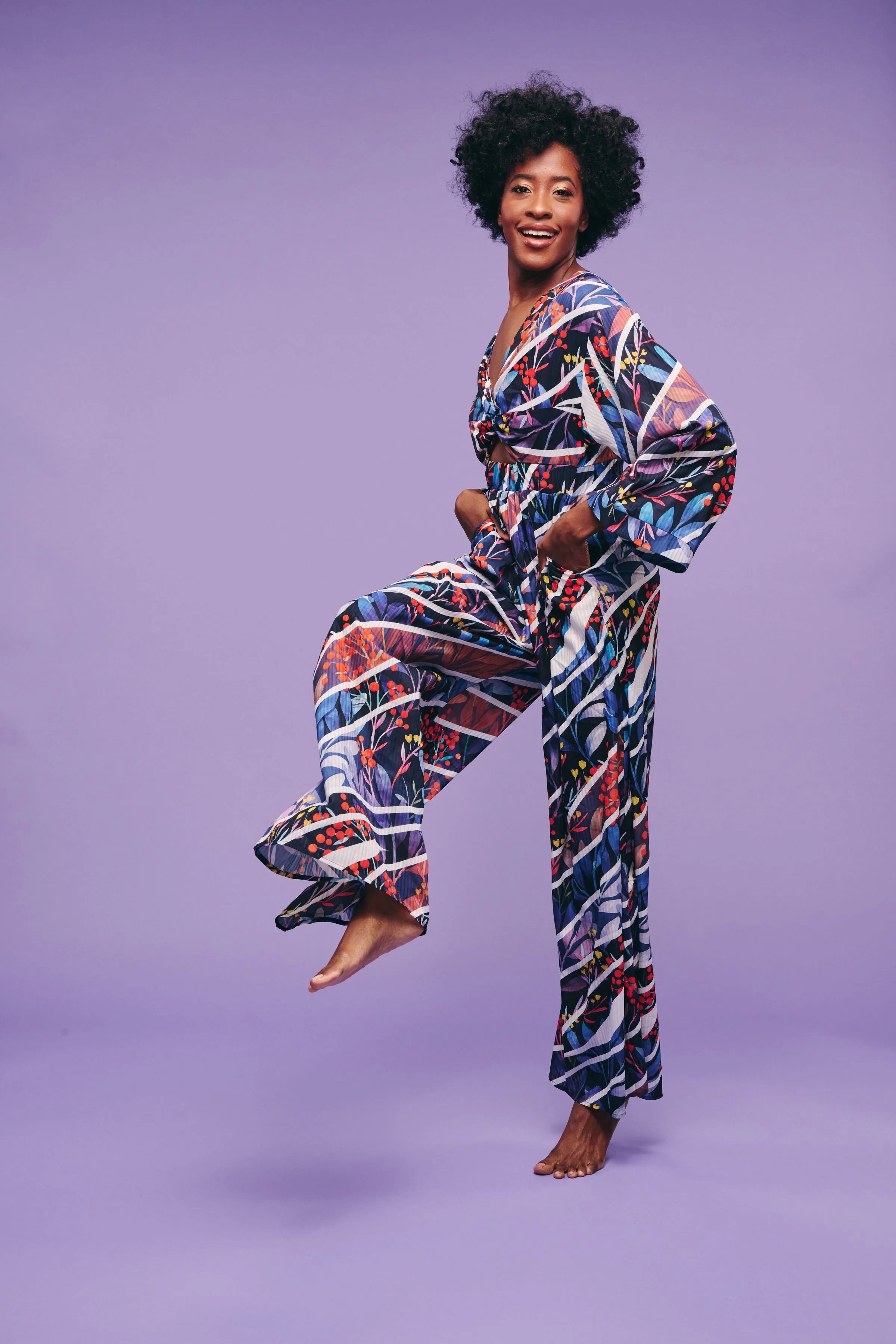 “Waiting for Me” front twist jumpsuit