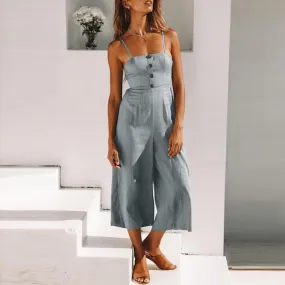 Wide Leg Spaghetti Strap Jumpsuits