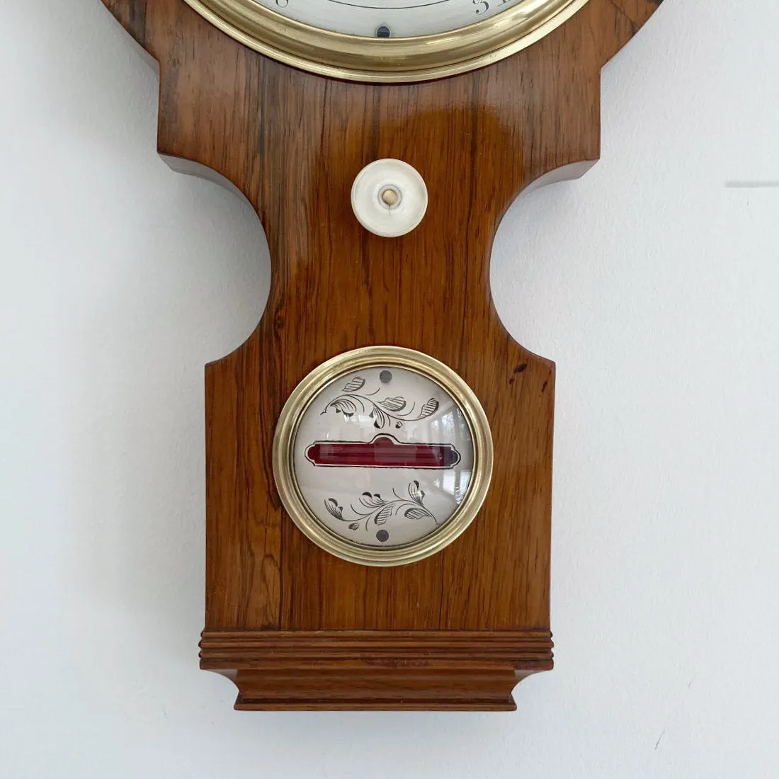 William IV Six Inch Dial Rosewood Wheel Barometer by Francis Amadio London