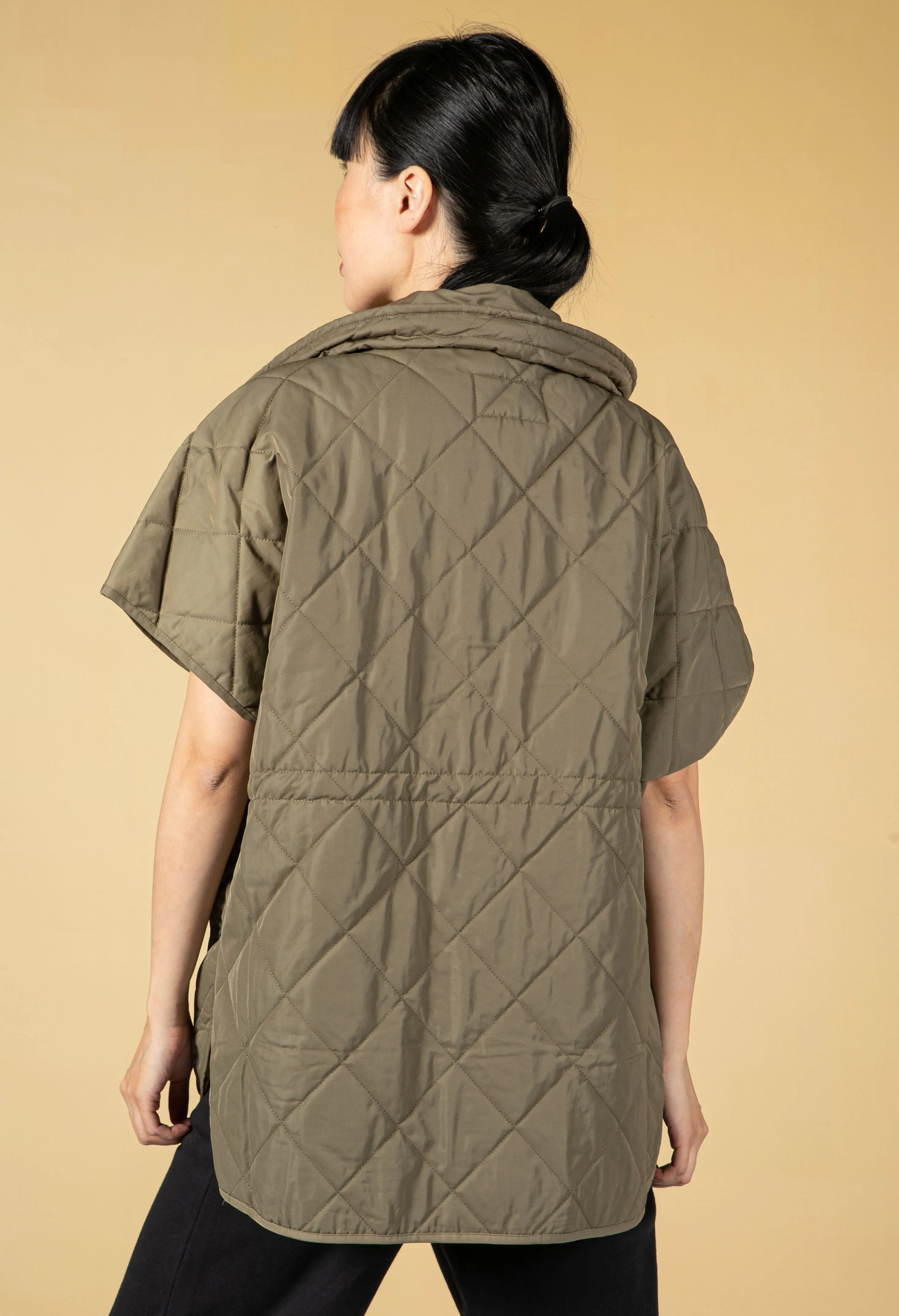 Wirobe Oversized Gilet in Soft Moss