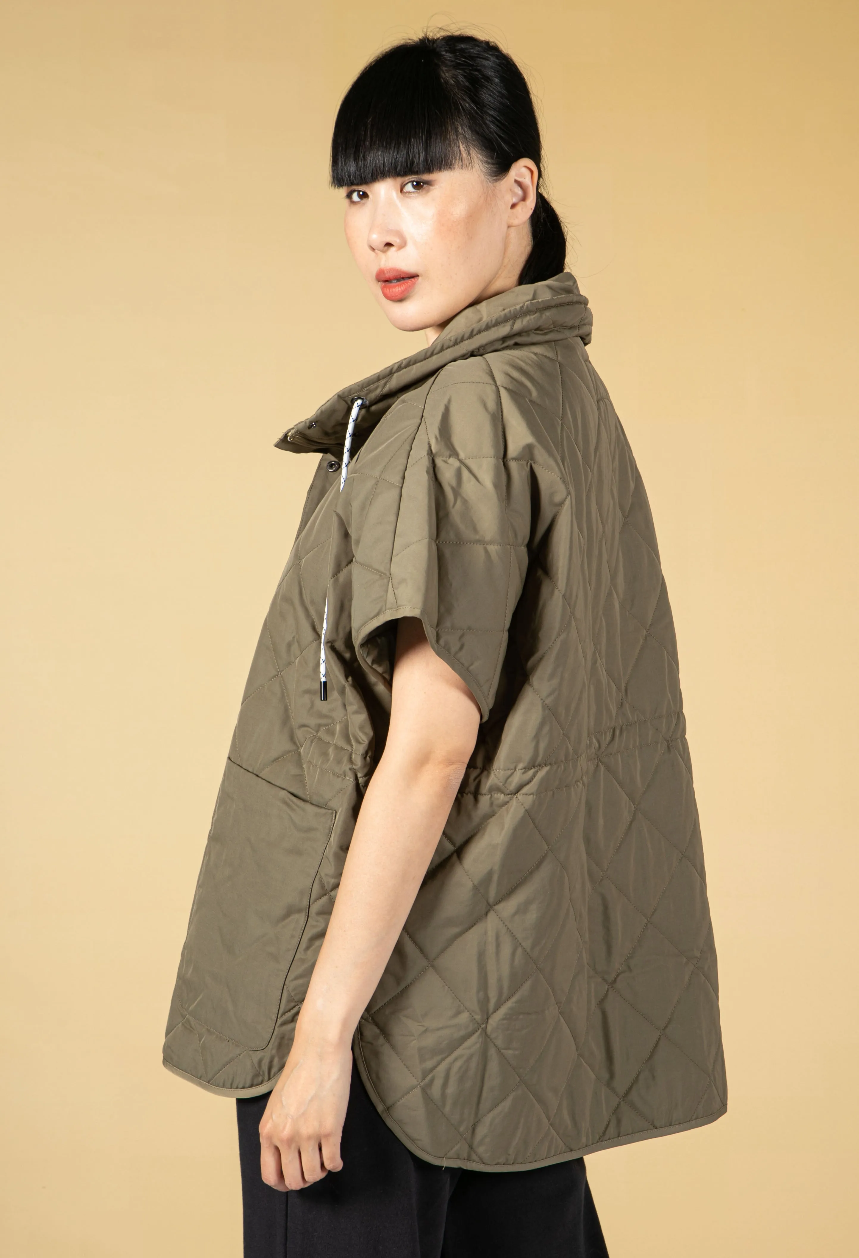 Wirobe Oversized Gilet in Soft Moss