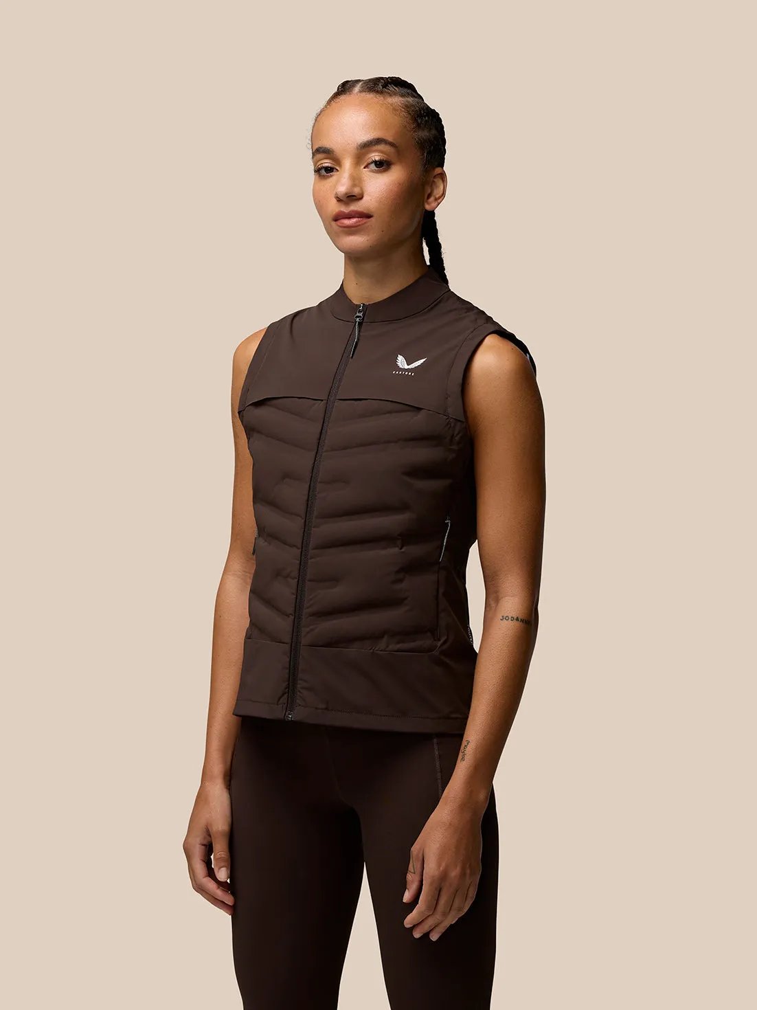 Women's Zone Hybrid Training Gilet - Brown