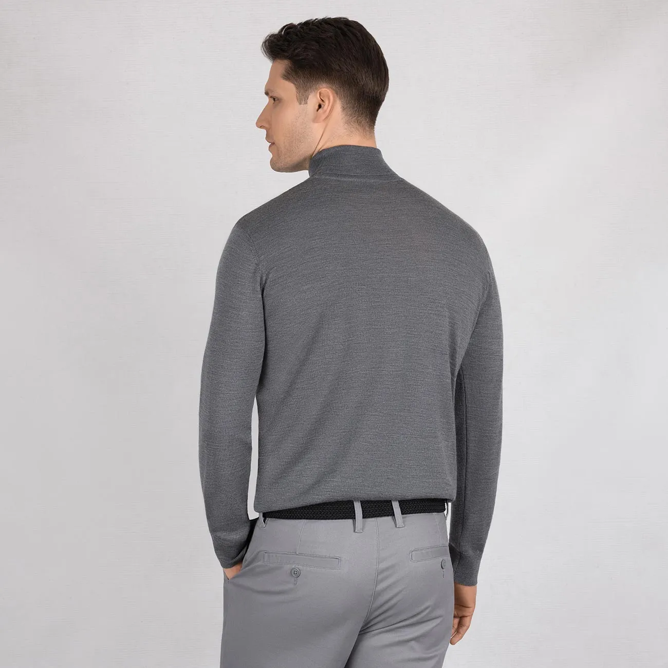 Wool Pullover Light Turtleneck Men