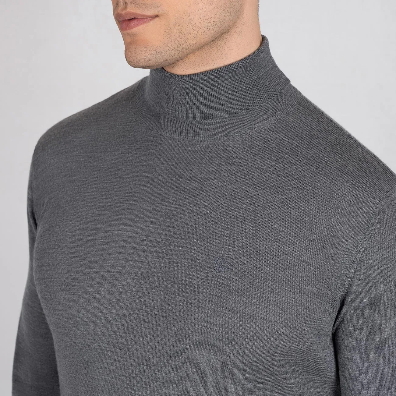 Wool Pullover Light Turtleneck Men