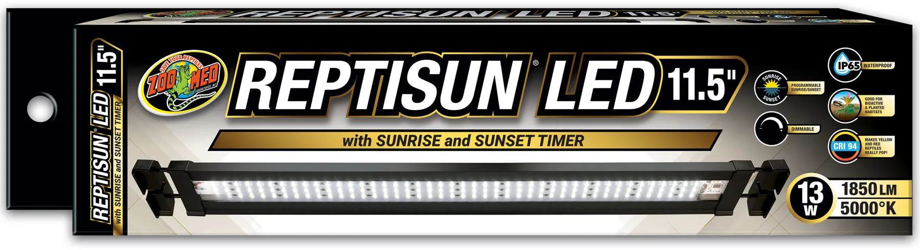 Zoo Med Reptisun LED Fixture with Sunrise & Sunset Timer